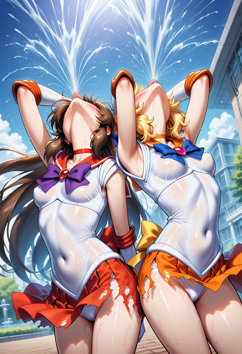 美少女噴水