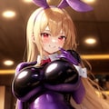 金髪ロング紫ラバースーツ全バニーちゃん🐰 HolaraAI 2枚目