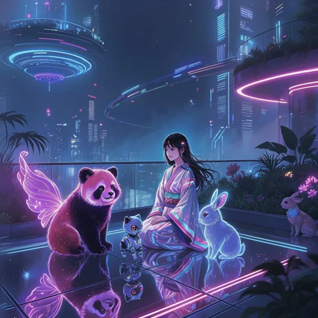 ５近未来的都市の夜