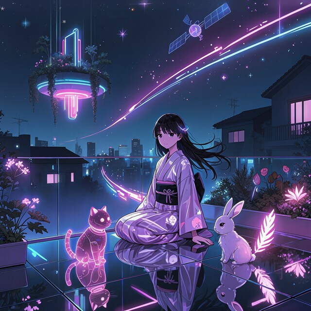 ５近未来的都市の夜