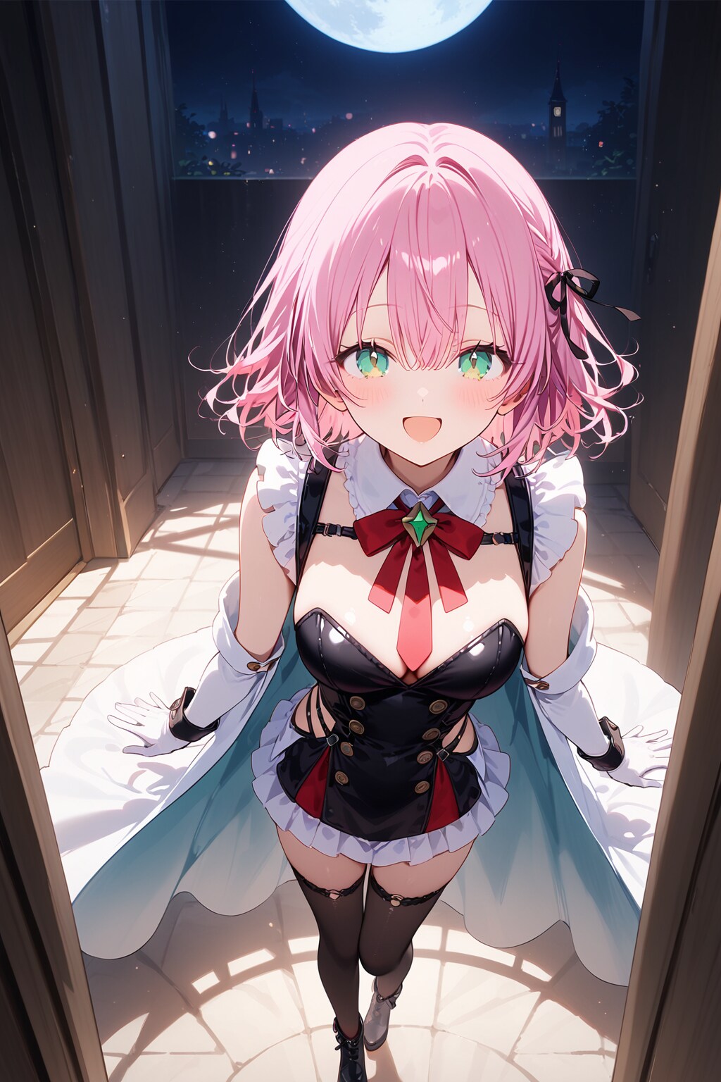 白コーデの李々花