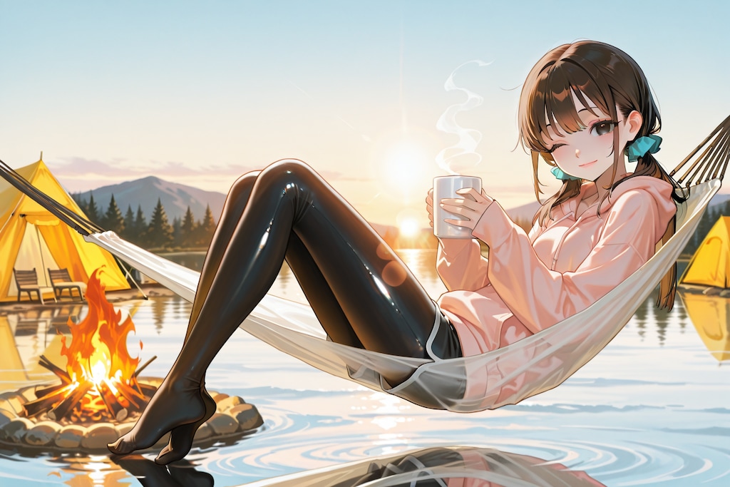 わぁ〜❤️凄い❤️凄い❤️ハンモックって気持ちいいんだね❤️