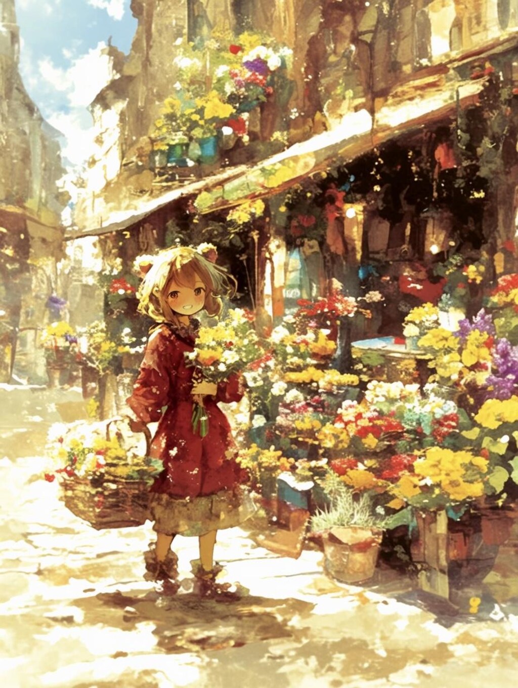 お花に囲まれて、しあわせ散歩。②🐾