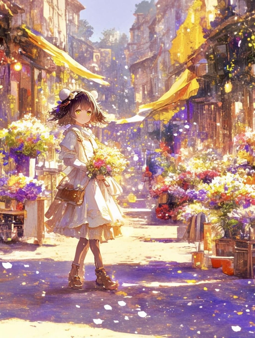 お花に囲まれて、しあわせ散歩。②🐾