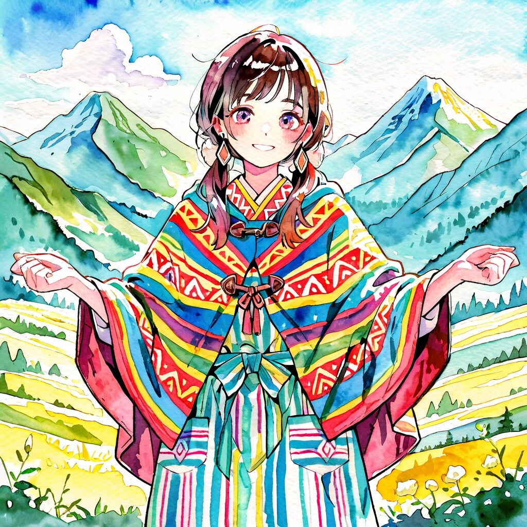 山岳地の民族衣装