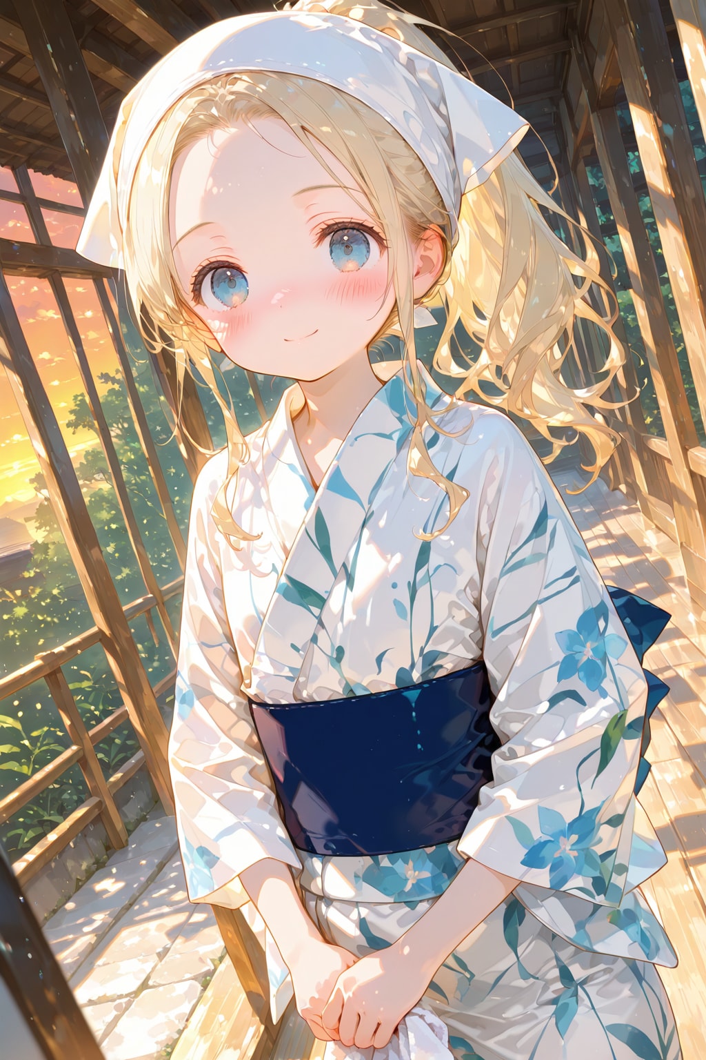 露店風呂にむかうカヤちゃん