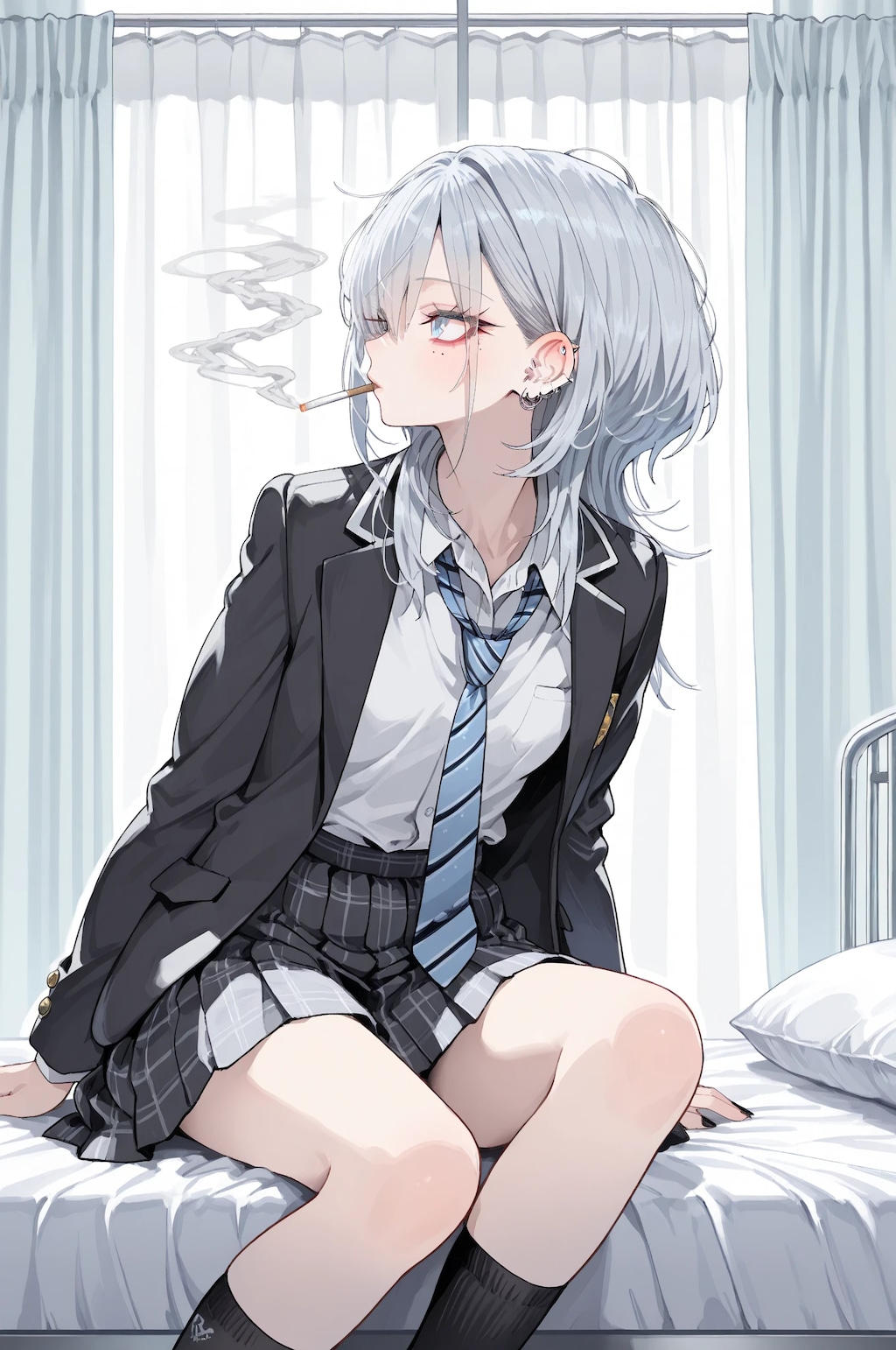 灰〇先輩　タバコ吸ってたんですか…