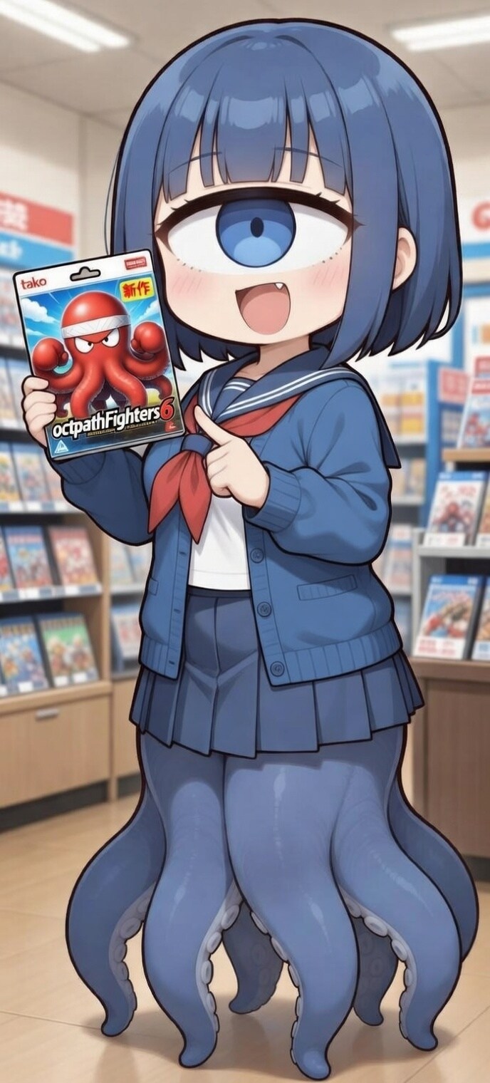 単眼スキュラちゃん.53　ゲームを買いに | の人気AIイラスト・グラビア