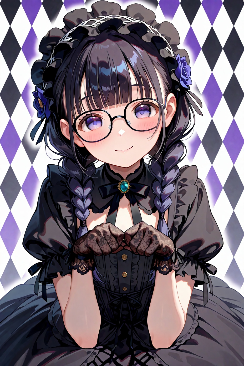 ゴスロリ三つ編み眼鏡っ娘