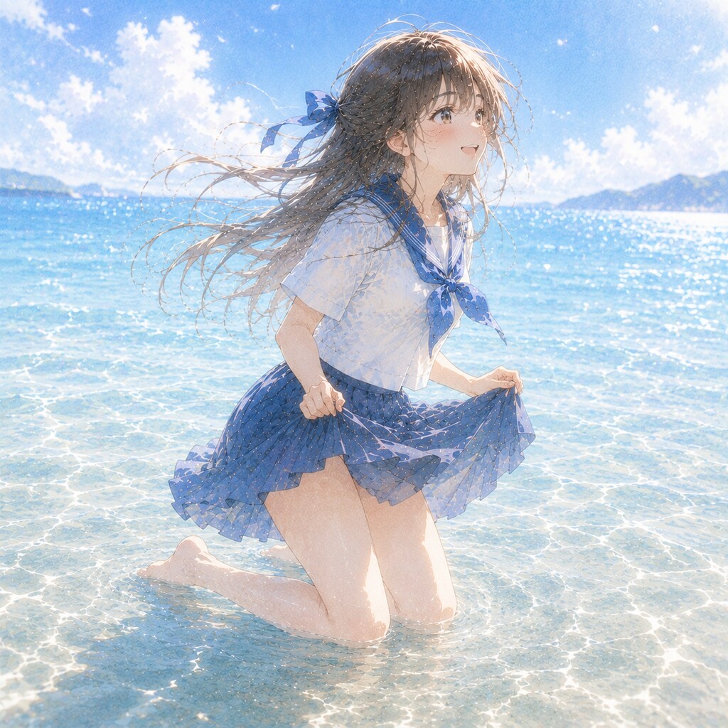 浜辺の少女