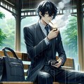 雨宿り……？ 3枚目