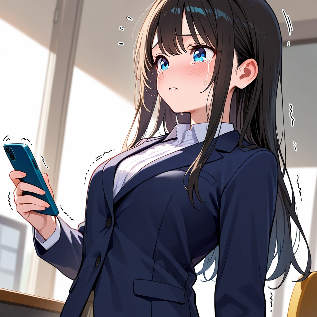 退職代行に連絡する新入社員ちゃん