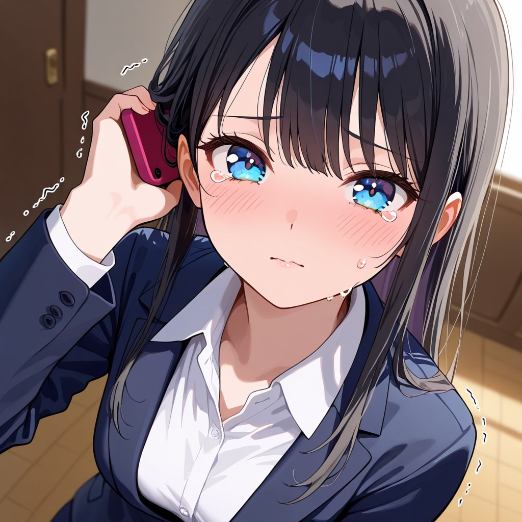 退職代行に連絡する新入社員ちゃん