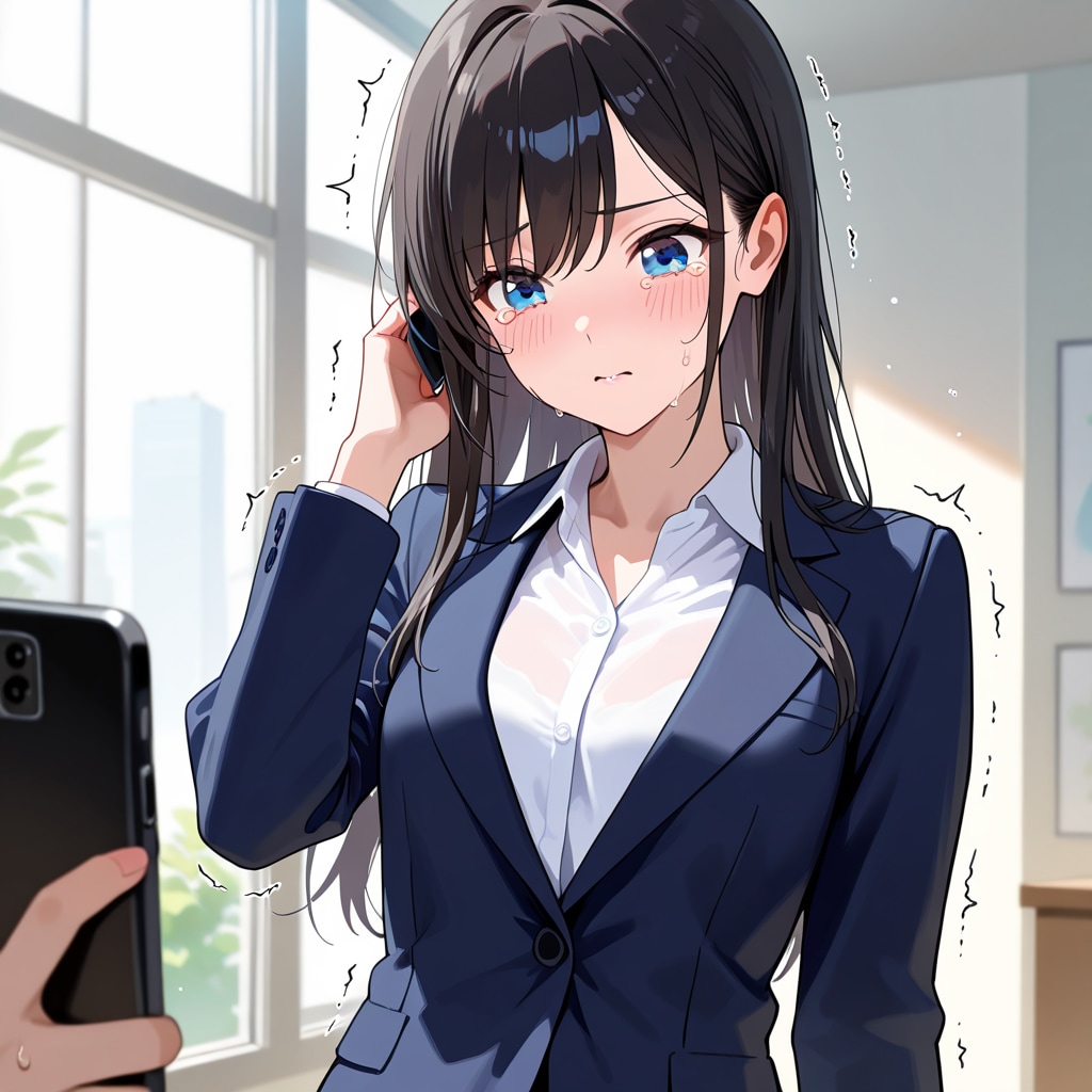 退職代行に連絡する新入社員ちゃん