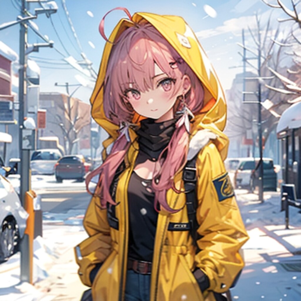 TOPAZちゃん寒いのでコート着た