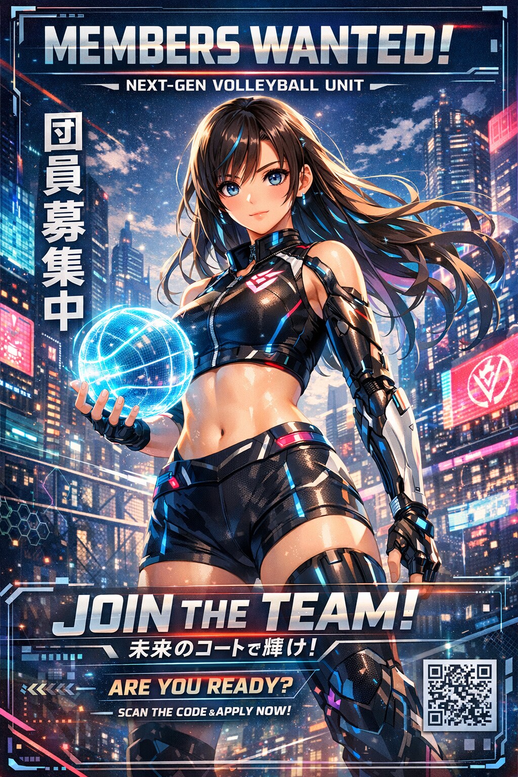 サイバーパンクバレーボール | の人気AIイラスト・グラビア