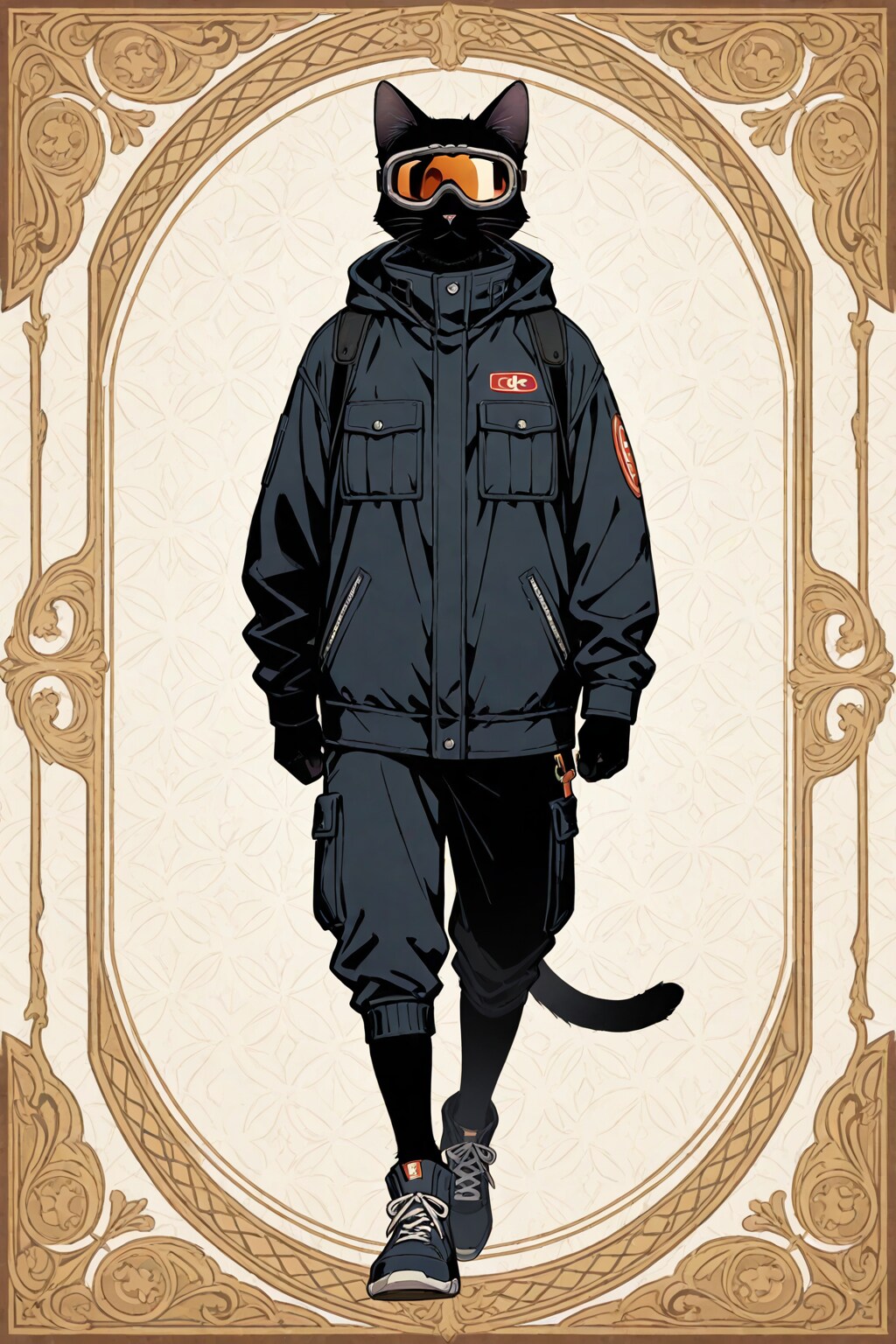 ゴーグルと猫
