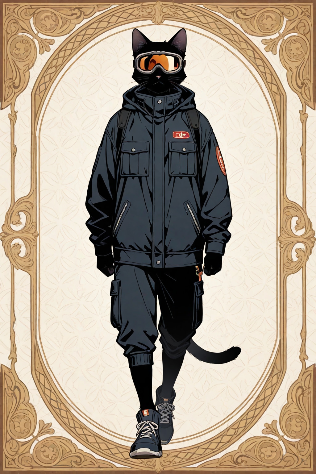 ゴーグルと猫