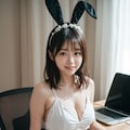 バニーガール姿でお仕事 2 4枚目