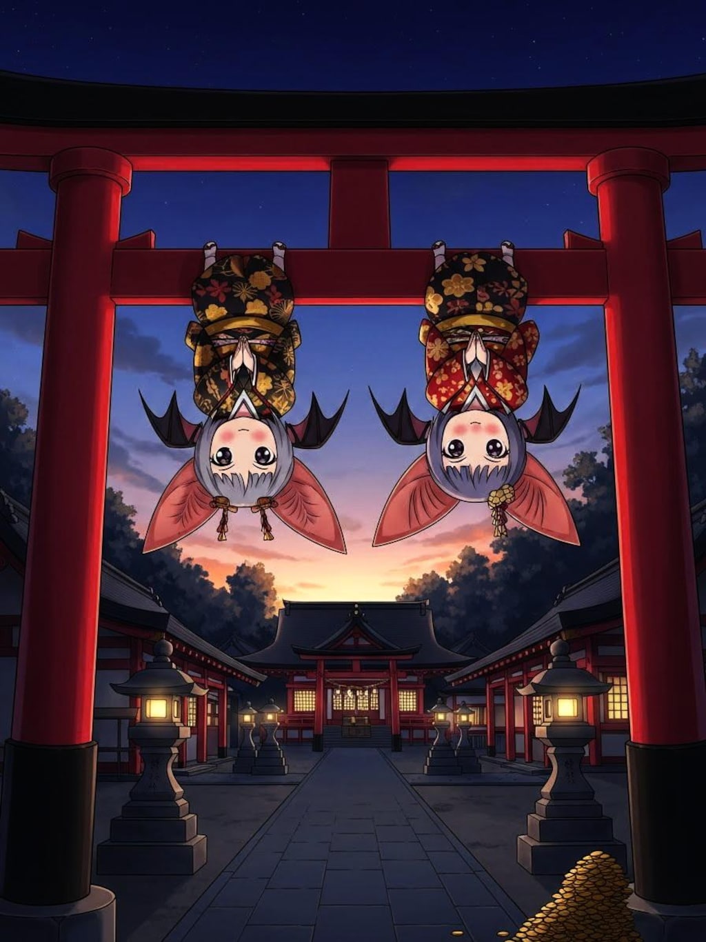 コウモリちゃんの初詣