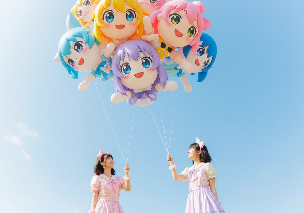 アニメキャラクターのインフレータブル