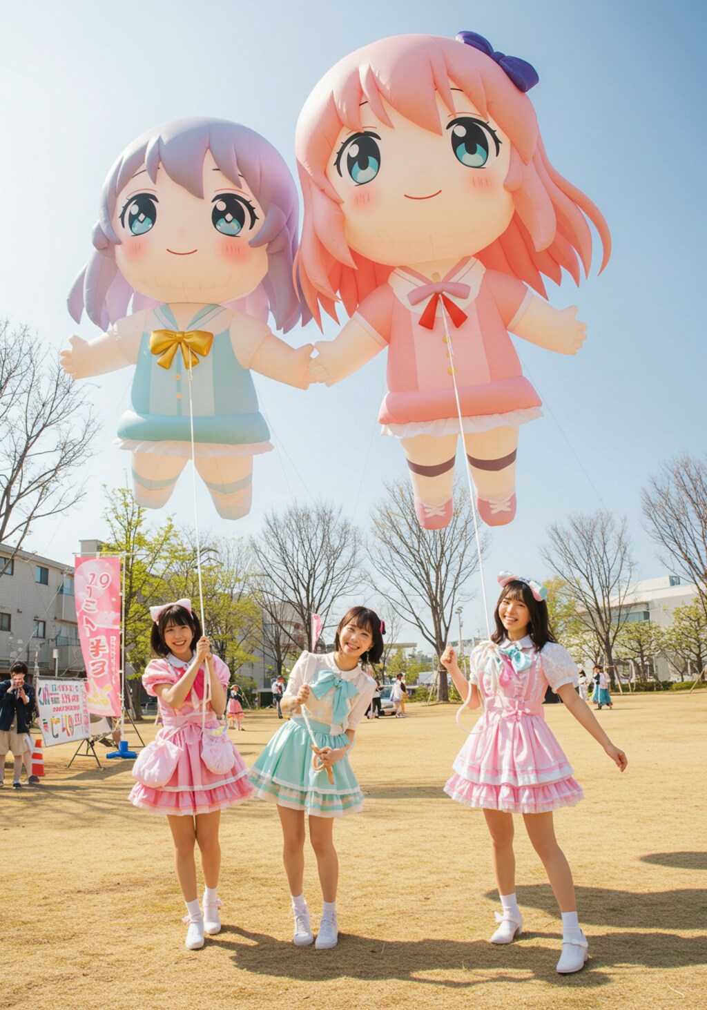 アニメキャラクターのインフレータブル