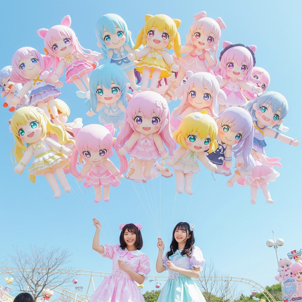 アニメキャラクターのインフレータブル