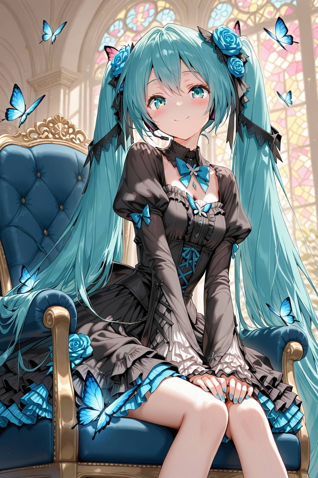 青い薔薇の歌姫2 | の人気AIイラスト・グラビア