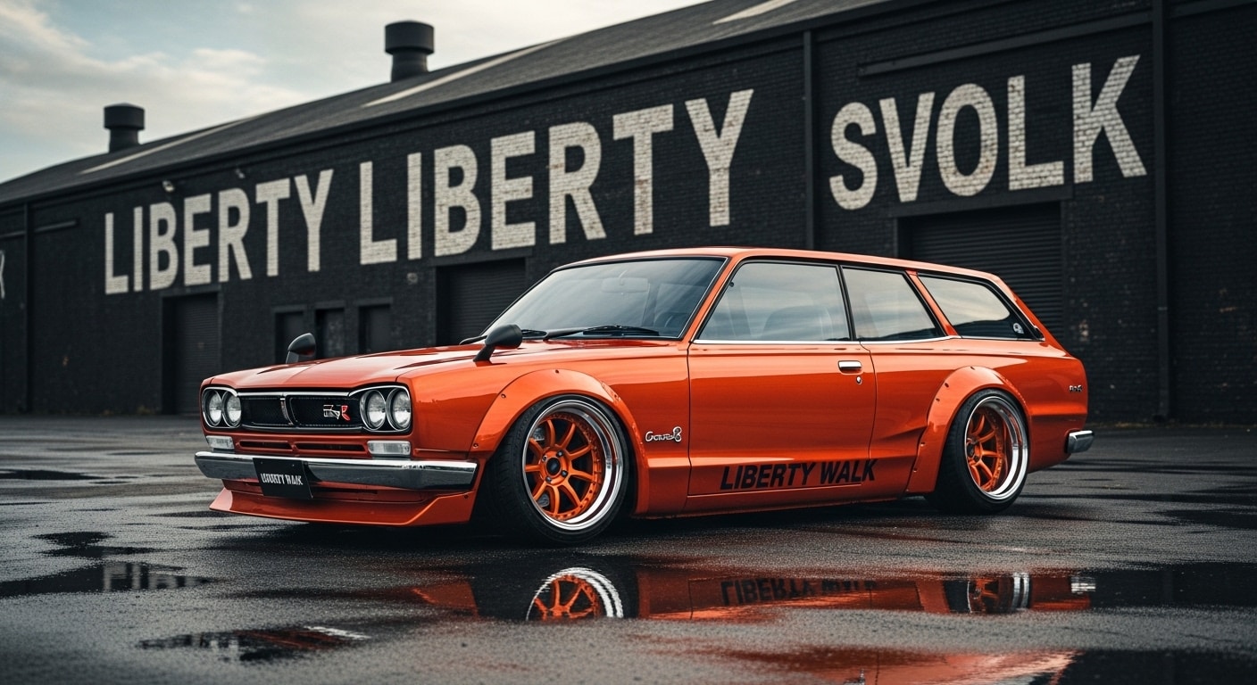 リバティーウォークスカイライン2000GT-Rワゴン | の人気AIイラスト・グラビア