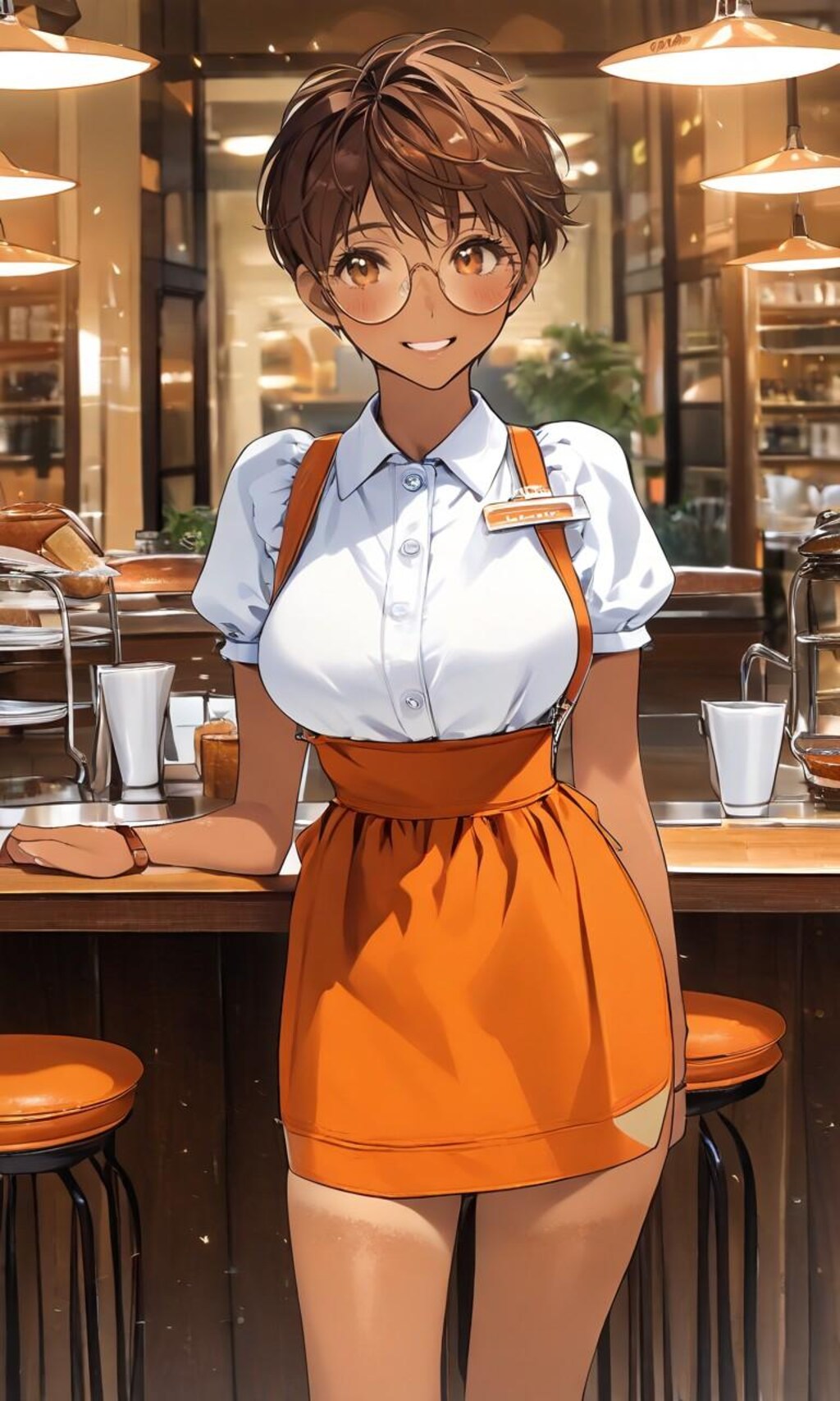 アンナミラーズコスした眼鏡っ娘