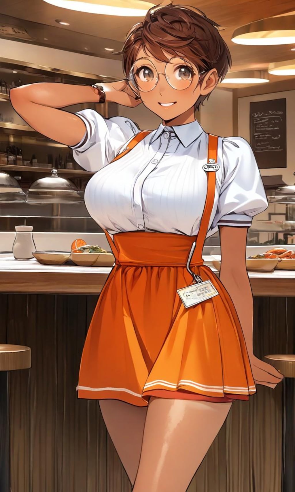 アンナミラーズコスした眼鏡っ娘