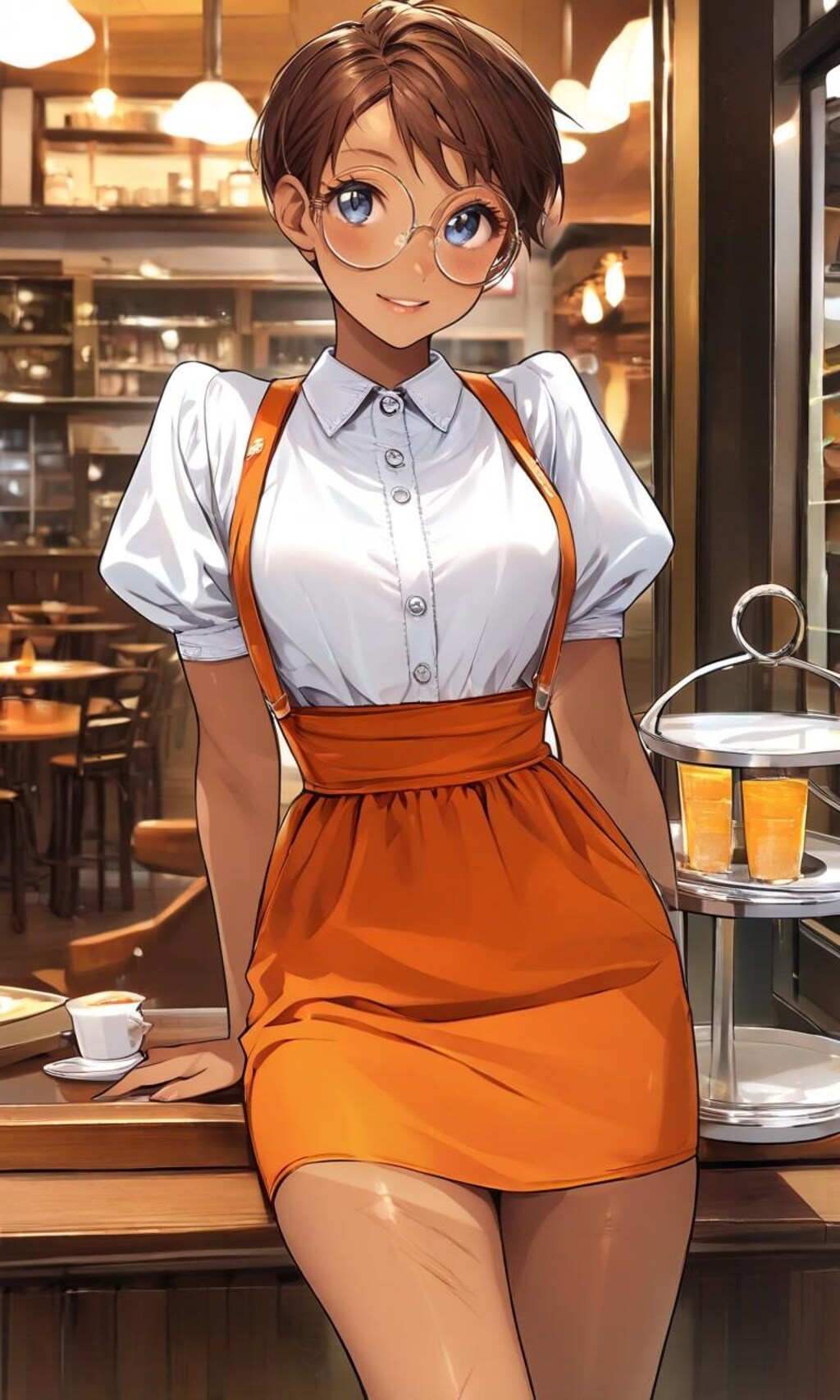 アンナミラーズコスした眼鏡っ娘