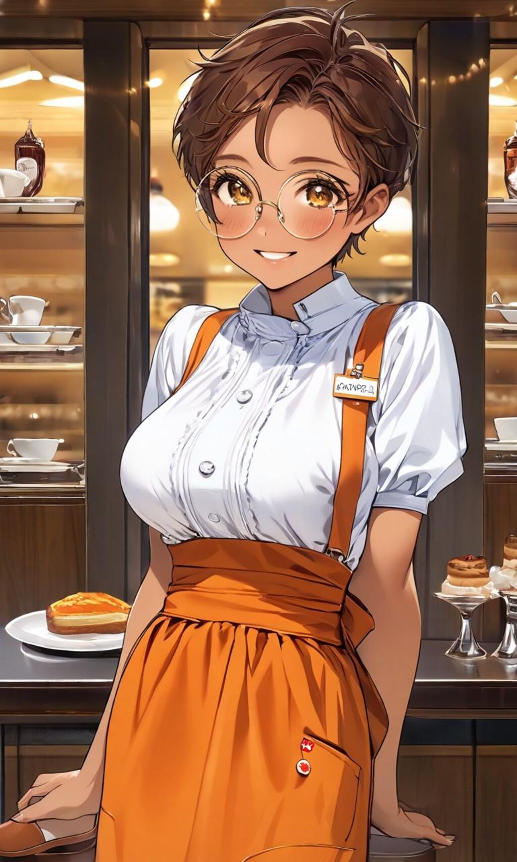 アンナミラーズコスした眼鏡っ娘