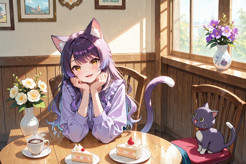 紫ネコちゃん