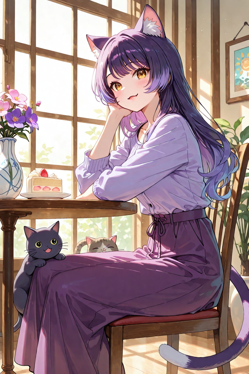 紫ネコちゃん