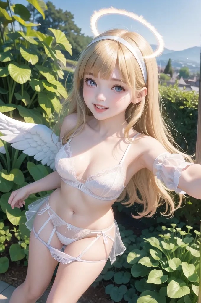 公園で遊ぶ天使達（布面積少なめ）