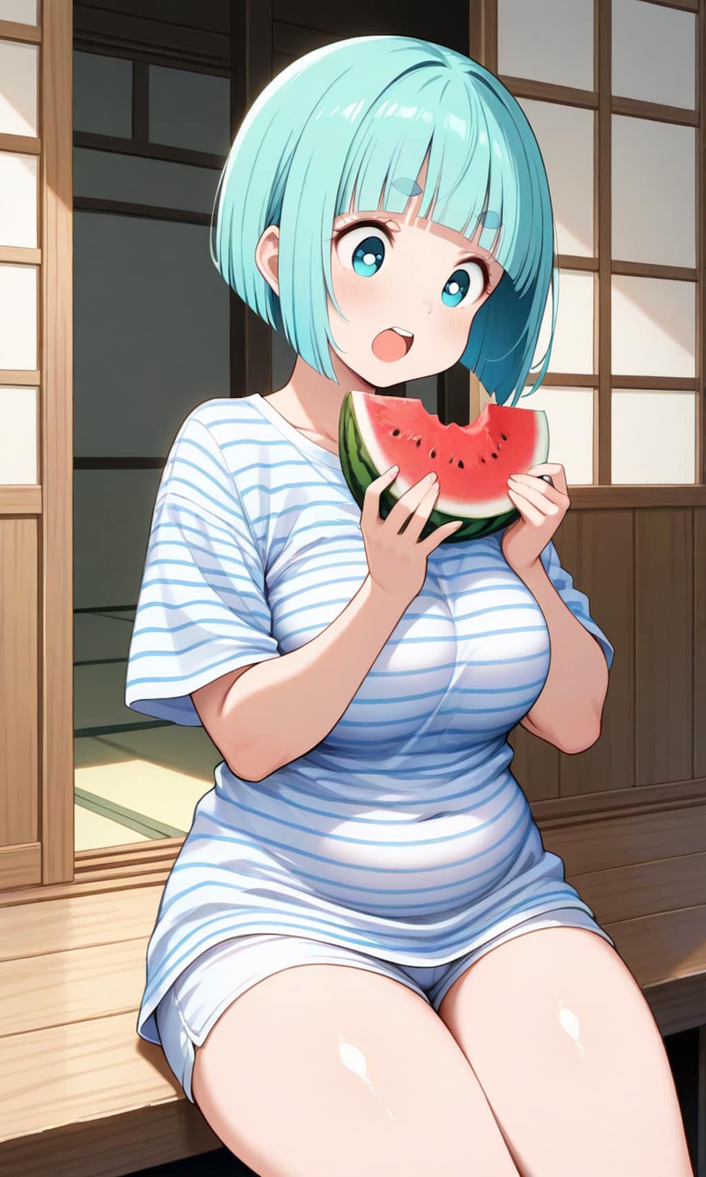 夏はやっぱりスイカだね〜🎵