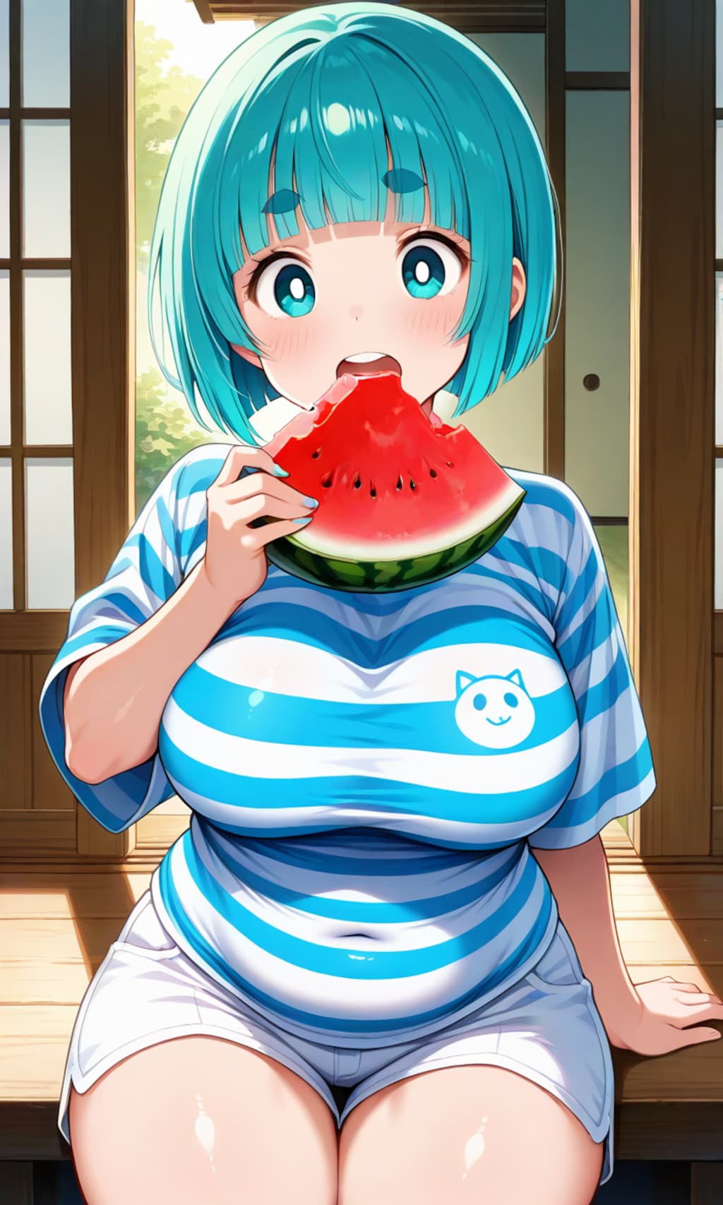 夏はやっぱりスイカだね〜🎵