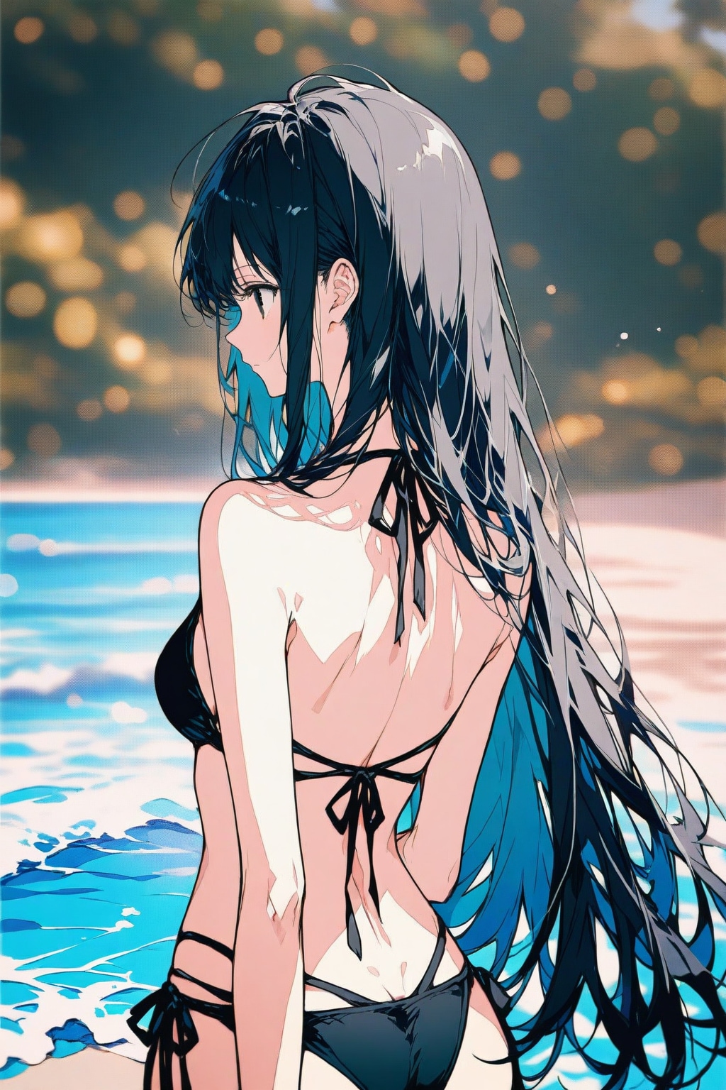 海で見かけた女の子