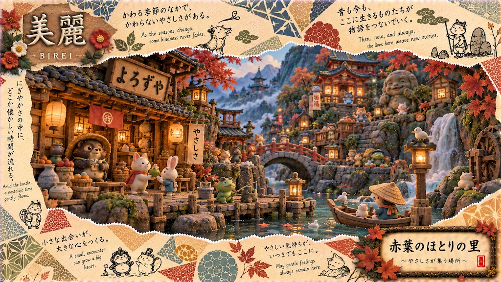 Village by the Red Leaves — Where Kindness Gathers  As the seasons change, some kindness never fades