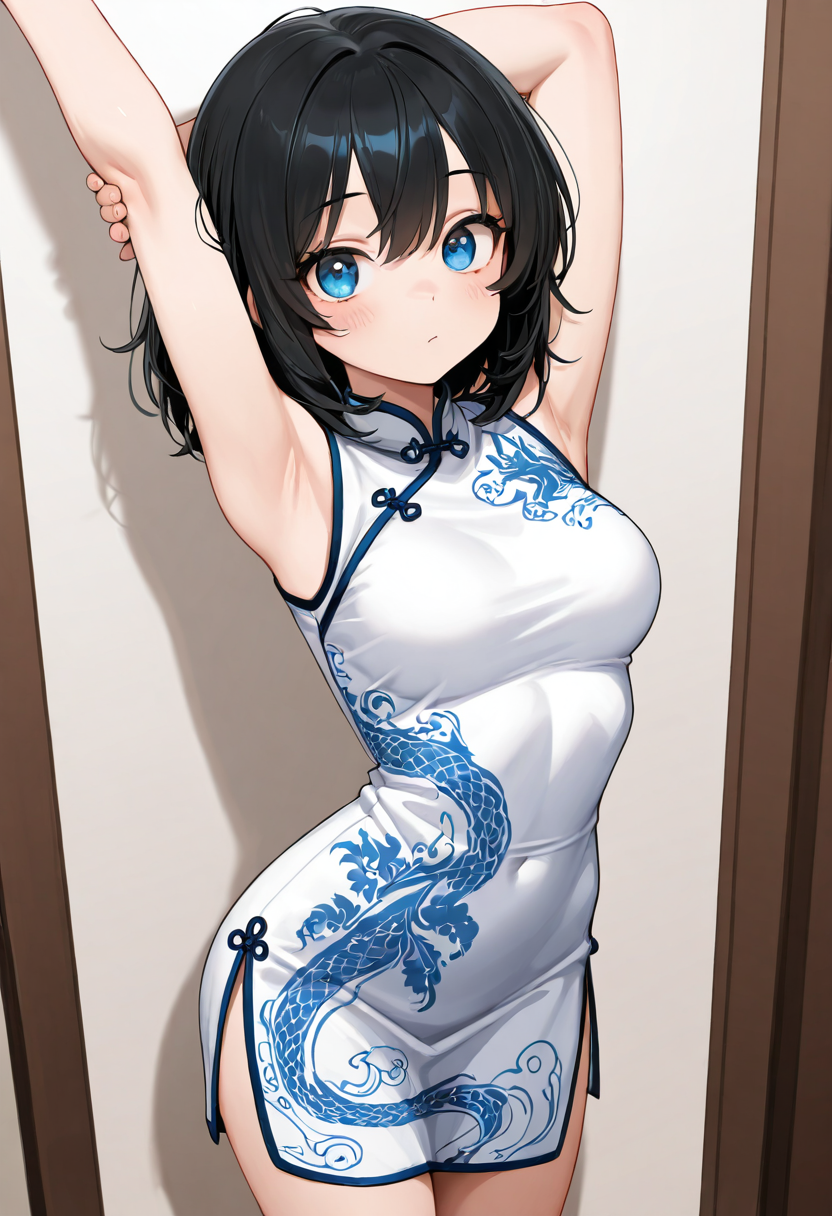 チャイナドレスの伸び