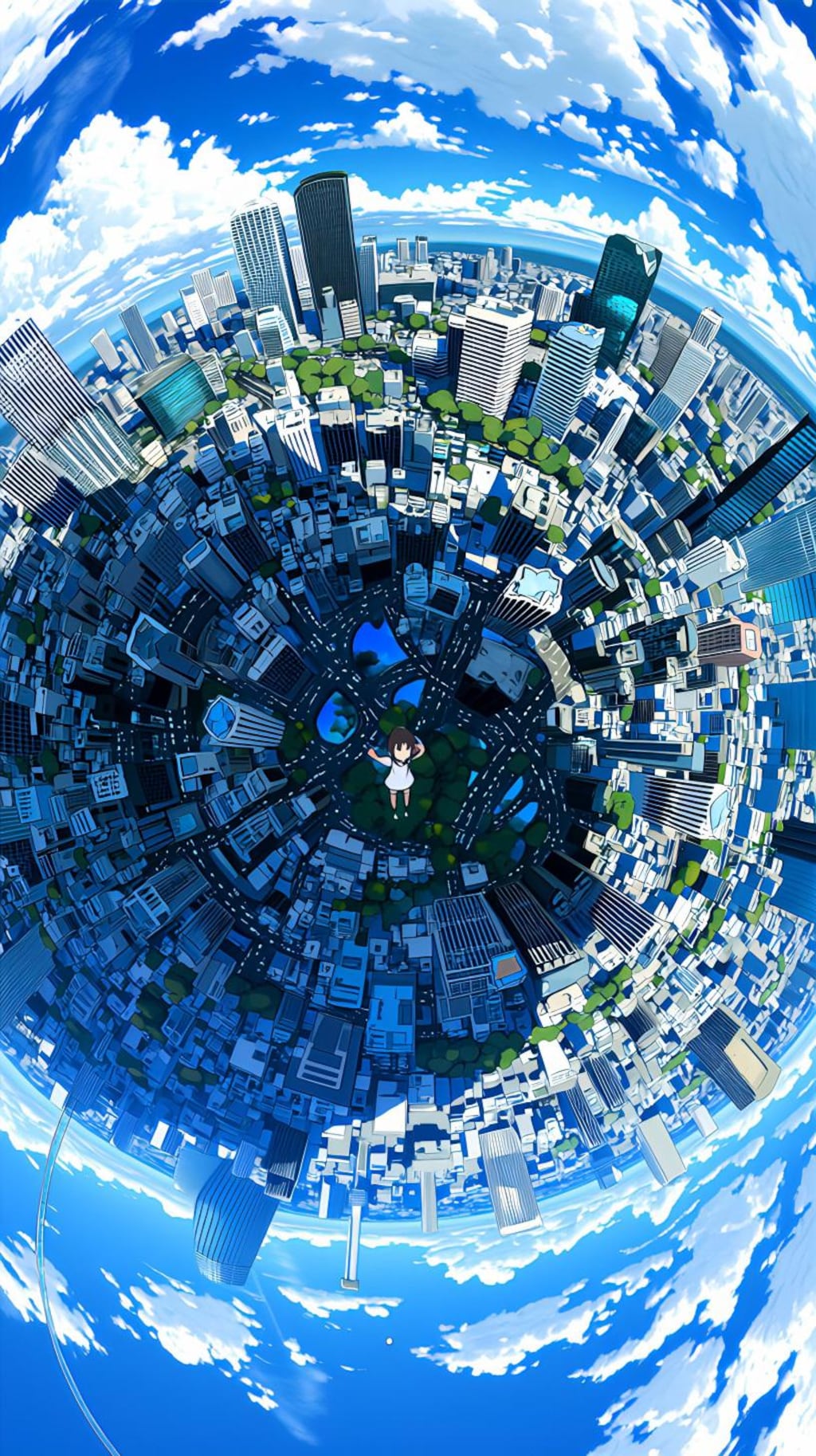巨大都市と少女