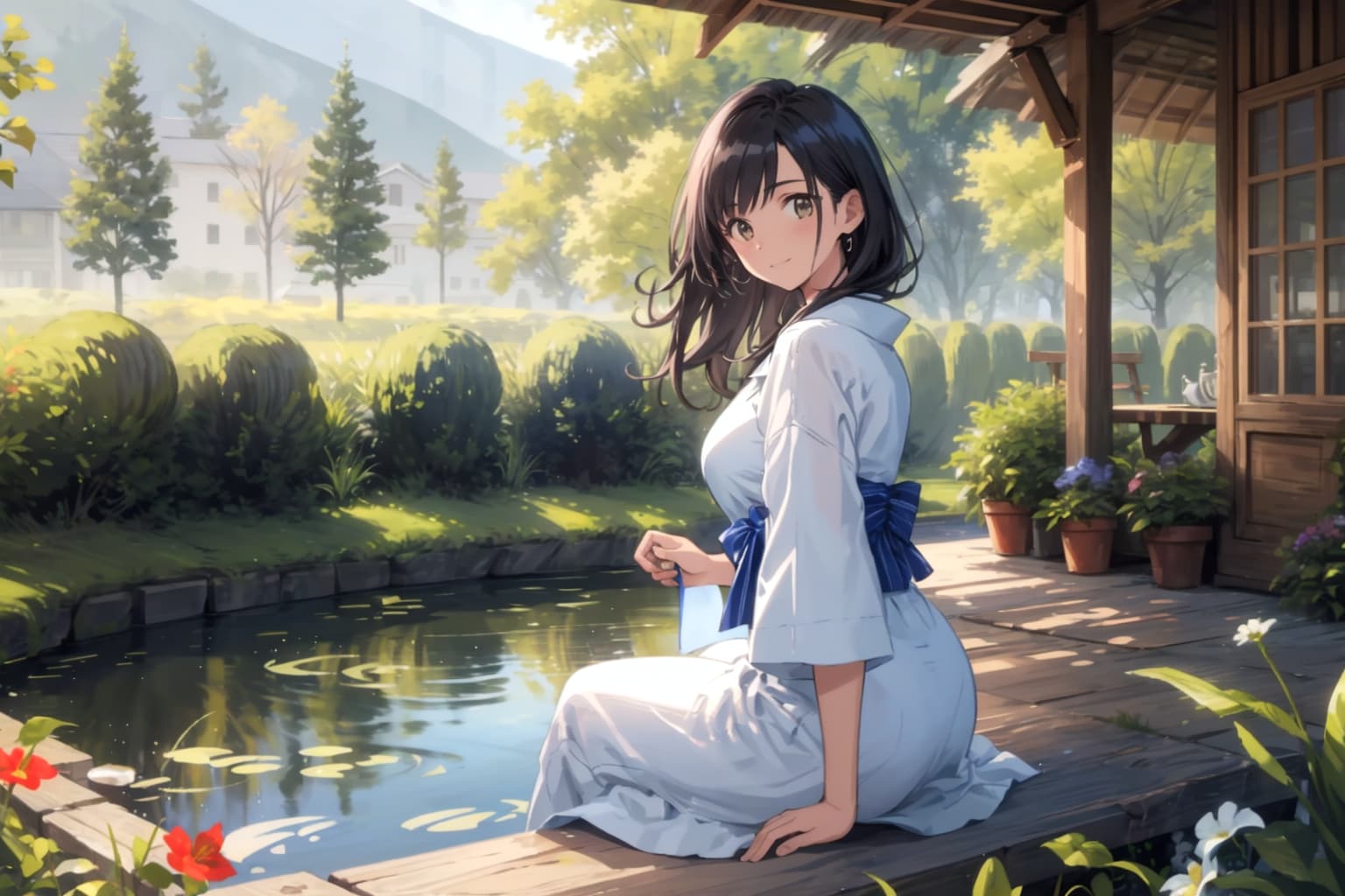 こっちに座って！ | の人気AIイラスト・グラビア