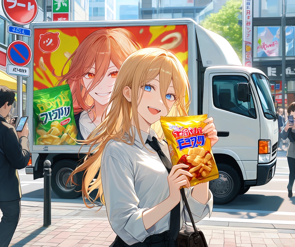 スナック菓子の広告
