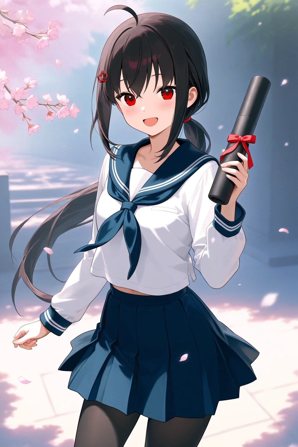 卒業式の娘