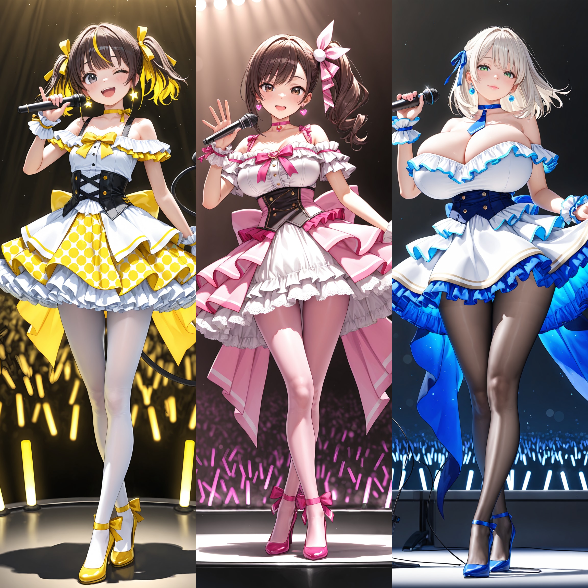 アイドルグループ：Stella Ciel フリルドレスステージ衣装お披露目