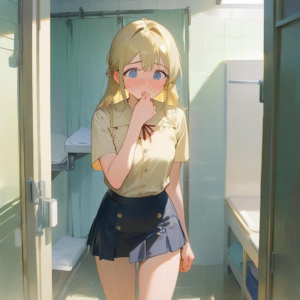 きゃっ。見えちゃった。じっと見つめる子も。