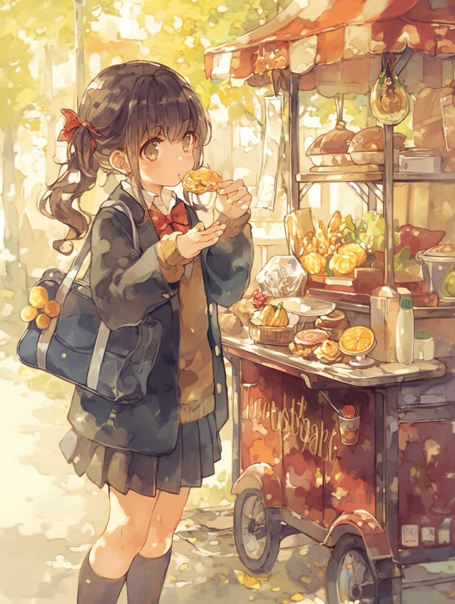 買い食い。