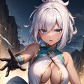 白髪系褐色少女１ 3枚目