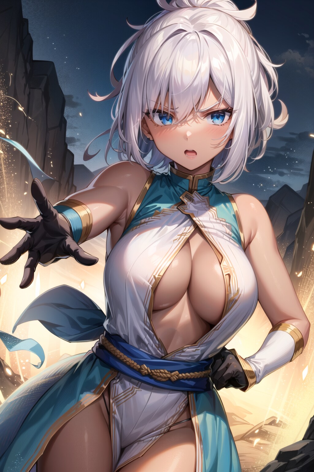 白髪系褐色少女１